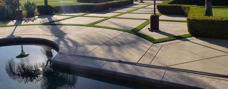 Pool Deck Pavers, Turf, Concrete & Stone Pavers, Irvine, CA